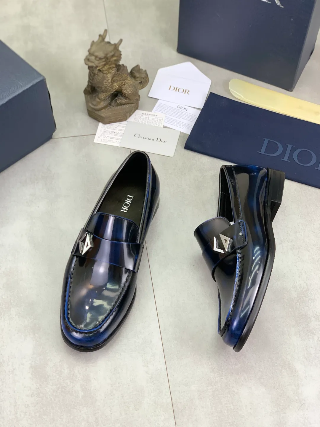 Men's men's shoes 💰P560 new style 💰high version 💎💎💎Dior original version! Top Italian purchasing agent! Men's business casual leather shoes, original imported open-edge beaded calfskin upper, ultimate texture, gentlemanly style, imported water-dyed cowhide inside, top-quality original Italian rubber outsole, first-class workmanship, top quality! Size: 39-44 (45 customized) 4️⃣ colors available